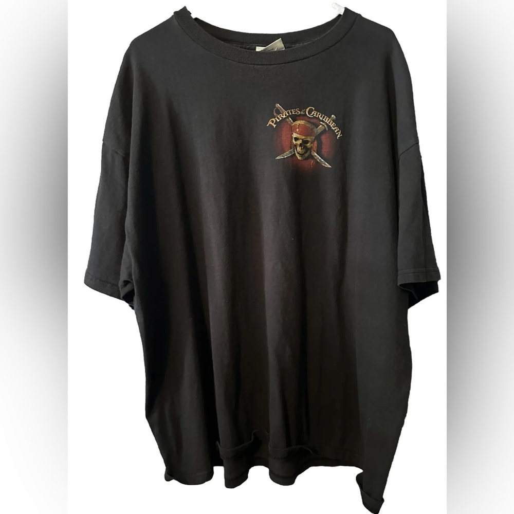 Vintage Disney Pirates of the Caribbean Shirt XXL Movie Promo Black